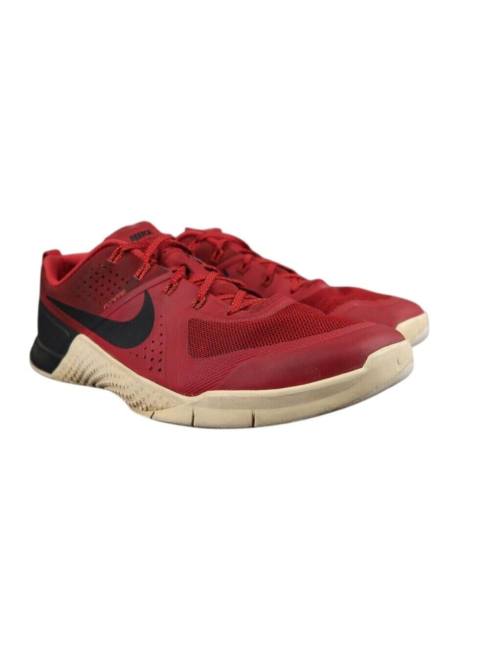 Nike Shoes Mens 14 Athletic Trainer Metcon 1 Sport Active Crossfit Gym Red Black